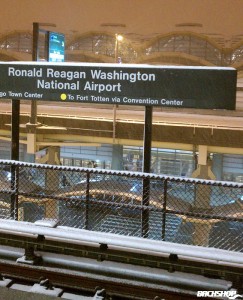 Snow at Reagan Airport. 